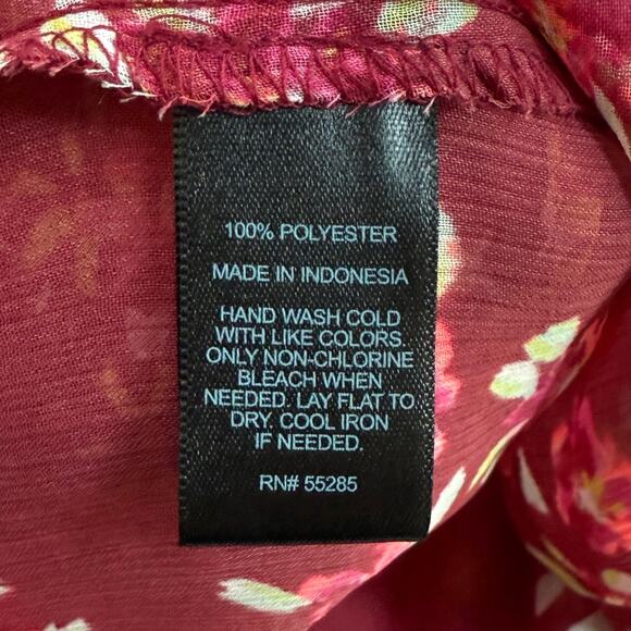 Express Burgundy Floral Spaghetti Strap Tank Top - Picture 6 of 7